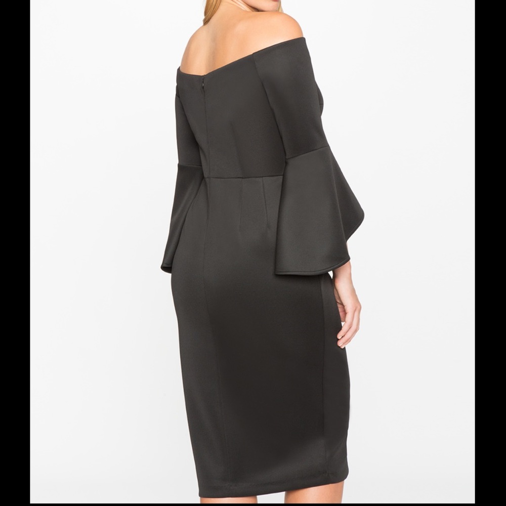 Eloquii Off the Shoulder Flare Sleeve Dress - Picture 7 of 8